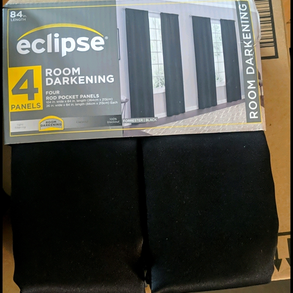 Curtains -room darkening panels